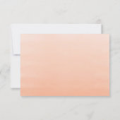 RSVPの応答を結婚する珊瑚の水彩画 出欠カード (裏面)