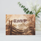 RSVPの応答を結婚する西欧諸国の農場 出欠カード (スタンド正面)