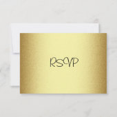 RSVPの応答カードすべてのイベントのエレガントな金ゴールド 出欠カード (正面)