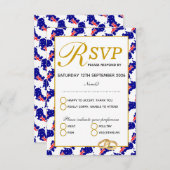 RSVPの応答カードを結婚するオーストラリア 出欠カード (正面/裏面)