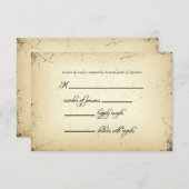 RSVPの応答カードを結婚するストーリー展開 出欠カード (正面/裏面)