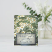 RSVPの応答カードを結婚するデイジーの花束 出欠カード (スタンド正面)