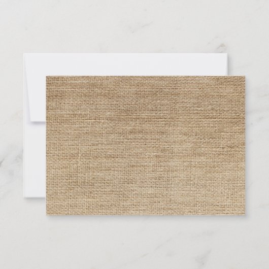 RSVPの応答カードを結婚するヒマワリのバーラップ 出欠カード (裏面)