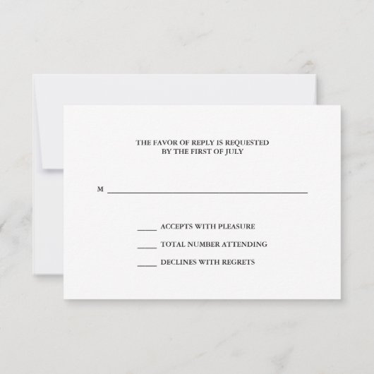 RSVPの応答カードを結婚する赤いバラの華麗さ 出欠カード (裏面)