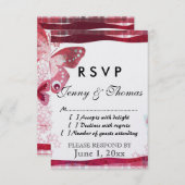 RSVPの応答カード 出欠カード (正面/裏面)