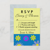 RSVPの応答カード 出欠カード (正面/裏面)