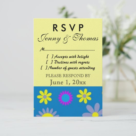 RSVPの応答カード 出欠カード (スタンド正面)