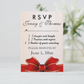 RSVPの応答カード 出欠カード (スタンド正面)