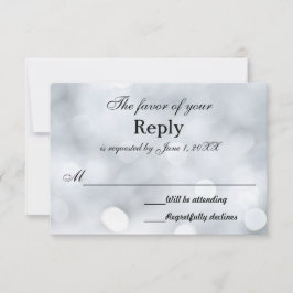 RSVPの応答結婚要求カードにライト 出欠カード