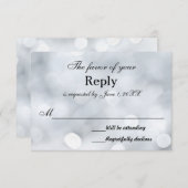 RSVPの応答結婚要求カードにライト 出欠カード (正面/裏面)