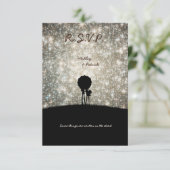 RSVPの招待状を結婚する星で書かれる 出欠カード (スタンド正面)