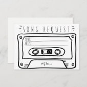 RSVPの挿入物カードカセットを結婚する歌の要求 出欠カード (正面/裏面)