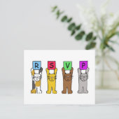 RSVPの猫 インビテーションポストカード (スタンド正面)