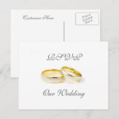 RSVPの結婚はがき インビテーションポストカード (正面/裏面)