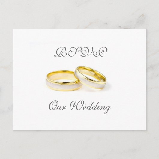 RSVPの結婚はがき インビテーションポストカード (正面)