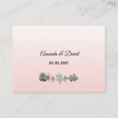 RSVPの結婚カード多血フローラ赤面バラ金ゴールド エンクロージャーカード (裏面)