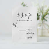 RSVPの結婚シルバーグレー紙3Dブルー 出欠カード (スタンド正面)