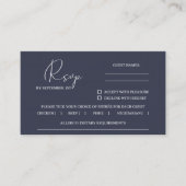 RSVPの結婚テンプレート 名刺 (正面)