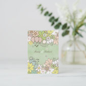 RSVPの結婚ニュートラルフラワーDIYカスタムカード エンクロージャーカード (スタンド正面)