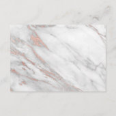 RSVPの結婚バラゴールドフォイルハートモノグラム エンクロージャーカード (裏面)