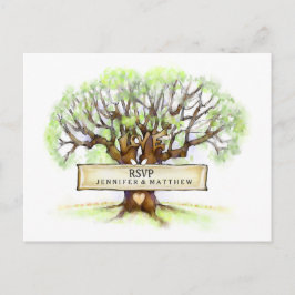 RSVPの結婚ポストカード – The Love Tree インビテーションポストカード