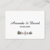 RSVPの結婚多肉性の花は白 エンクロージャーカード (裏面)