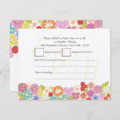 RSVPの結婚式の夏の春の花 招待状 (正面/裏面)