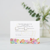 RSVPの結婚式の夏の春の花 招待状 (スタンド正面)