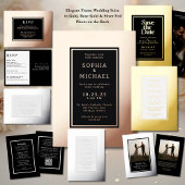 RSVPの結婚応答カードモダンLuxury Foil 箔シーズンポストカード