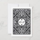 RSVPの結婚応答カー遊ドK Q Aceスペード 招待状 (裏面)