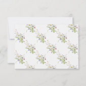 RSVPの結婚春ワイルドフラワーデイジー 招待状 (裏面)