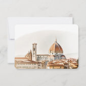 RSVPの結婚Insert Florence Italy Destination 招待状 (裏面)