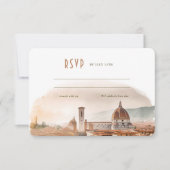 RSVPの結婚Insert Florence Italy Destination 招待状 (正面)