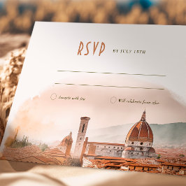 RSVPの結婚Insert Florence Italy Destination 招待状