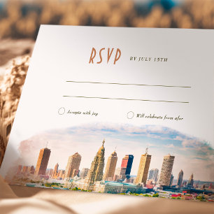 RSVPの結婚Insert New Orleans Destination 招待状