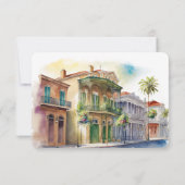 RSVPの結婚Insert New Orleans Destination 招待状 (裏面)