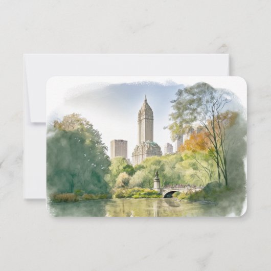 RSVPの結婚Insert New York Destination 招待状 (裏面)