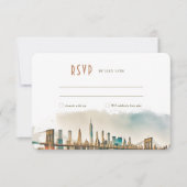 RSVPの結婚Insert New York Destination Invitation 招待状 (正面)