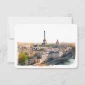 RSVPの結婚Insert Paris France Destination Invite 招待状 (裏面)