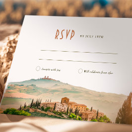 RSVPの結婚Insert Tuscany Italy宛先 招待状