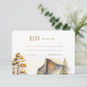 RSVPの結婚Insert Yosemite Park Destination 招待状 (スタンド正面)
