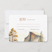 RSVPの結婚Insert Yosemite Park Destination 招待状 (正面)