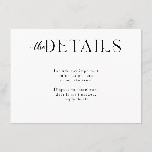 RSVPの結婚QRコード格納装置カード エンクロージャーカード (裏面)