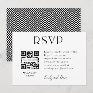 RSVPの結婚QRコード格納装置カード エンクロージャーカード