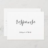 RSVPの郵便はがきを結婚するシンプルな原稿 インビテーションポストカード (正面/裏面)