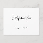 RSVPの郵便はがきを結婚するシンプルな原稿 インビテーションポストカード (正面)