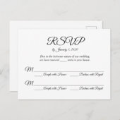 RSVPの郵便はがき インビテーションポストカード (正面/裏面)