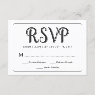 RSVPの黒板の結婚式の応答カード 出欠カード
