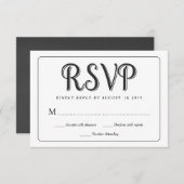 RSVPの黒板の結婚式の応答カード 出欠カード (正面/裏面)