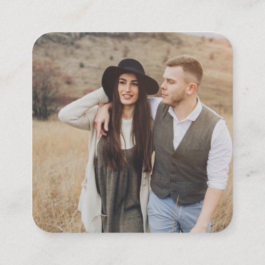 RSVPのQRコード結婚レスポンススクエアにスキャン エンクロージャーカード (裏面)